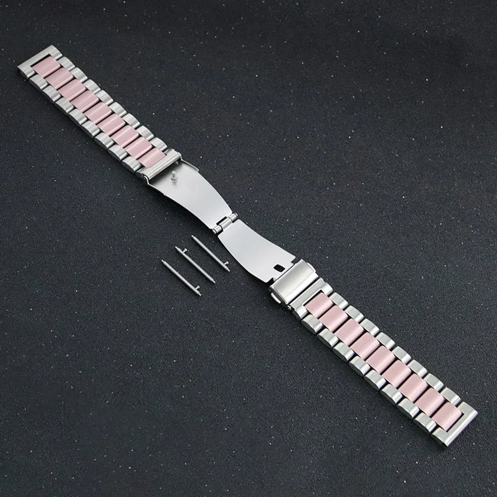 22mm Silver Pink Bracelet Strap Redmi Watch 5/5 Lite, 3 Active/3 Lite Wristband