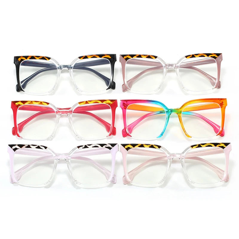JNPCXI New Retro Semi-rimless Square Women Anti-Blu-Ray Glasses Frame Fashion Men Optical Frame Computer Glasses