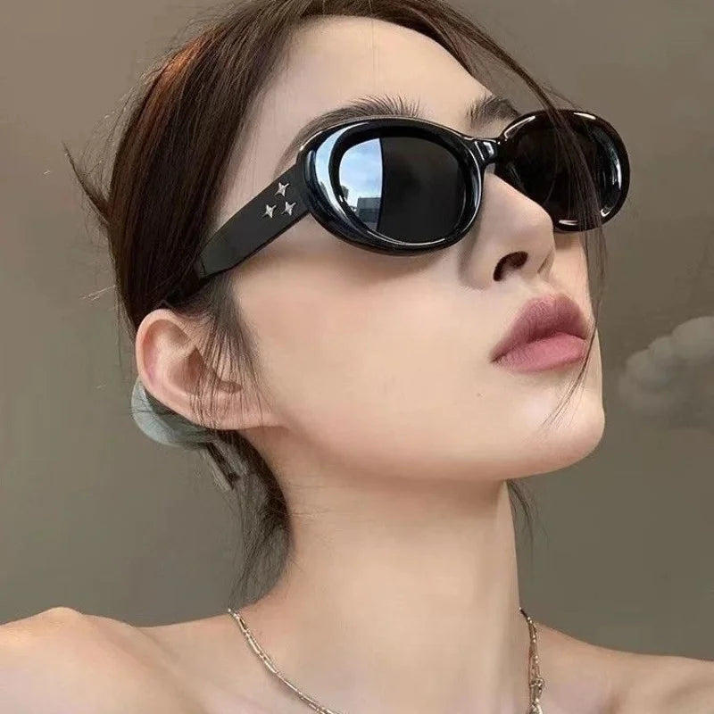 Fashion Small Frame Oval Sunglasses Retro Shading Sun Glasses for Women/Men