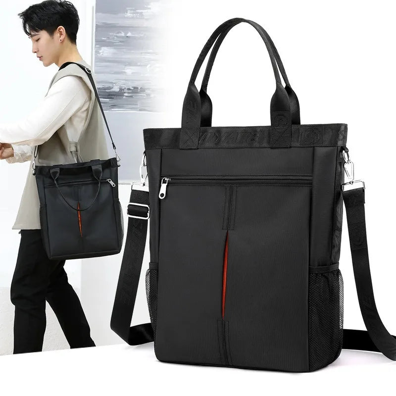 Men's Busin Casual Laptop Bag 4/5.6 Inch Notebook Cuter Bag Simple Leisure Single oulder Bag Ox Cloth Zipper purses and handbags