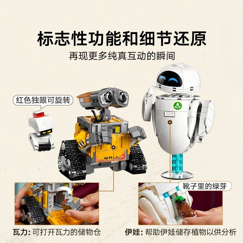 Lego Disney Wall-E and Eva 43279 Robot Building Blocks Toy Gift Boys and Girls