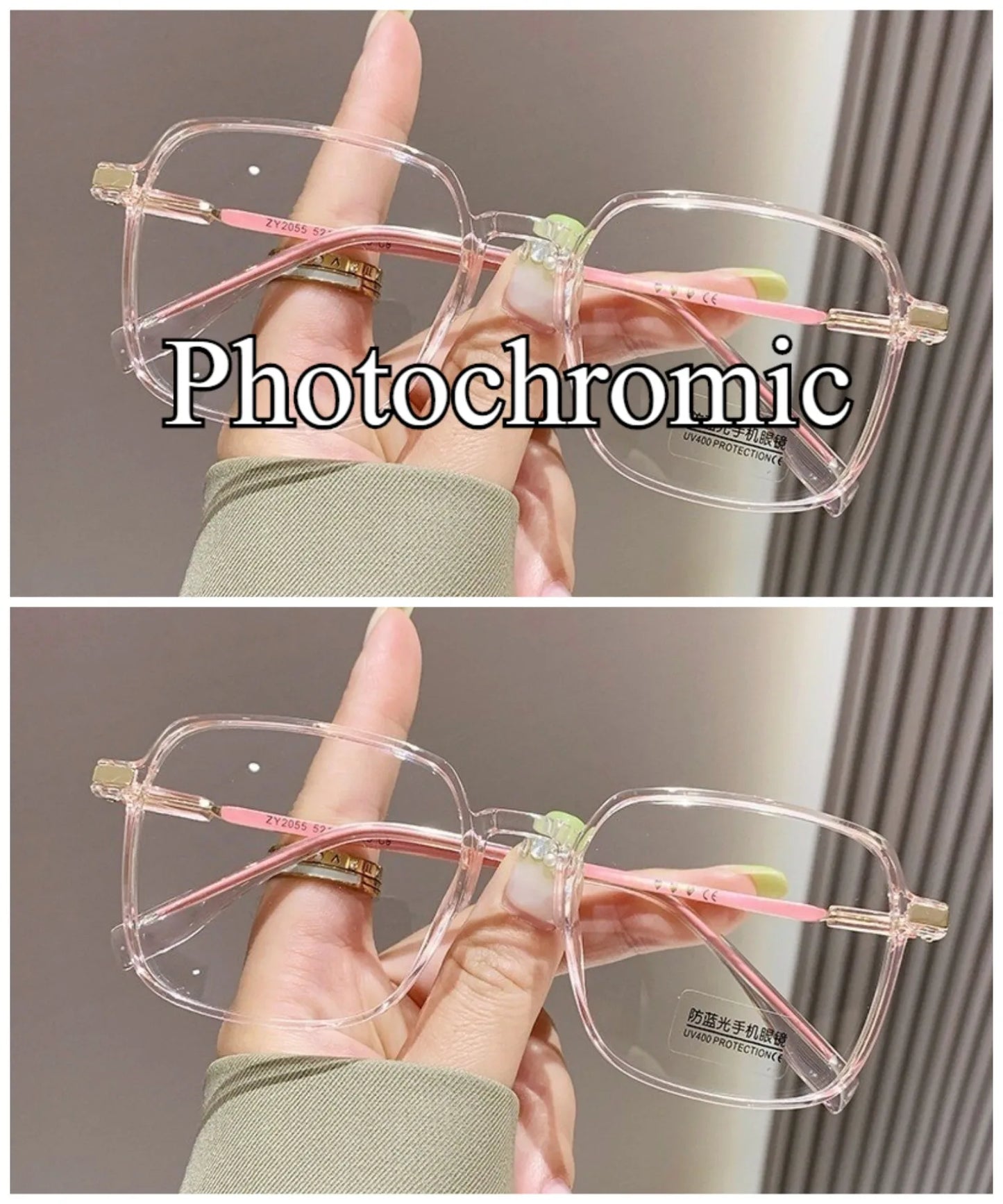 Square Anti-Radiation UV400 Replaceable Lenses Computer Glasses for Women and Men