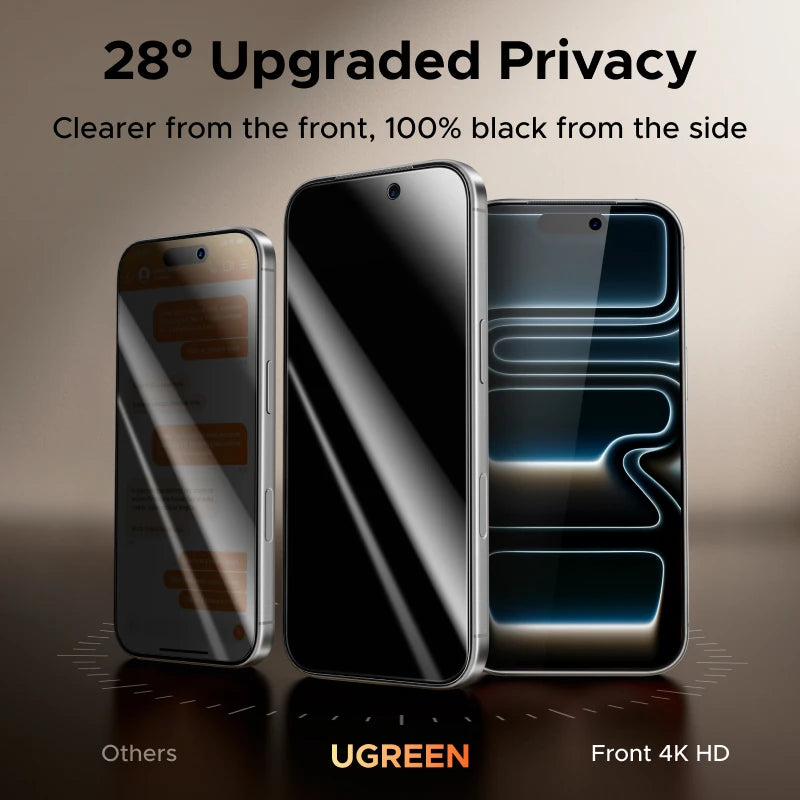 UGREEN 1/2pcs Dust-free Screen Protector For iPhone 17 Pro Max Tempered Glass