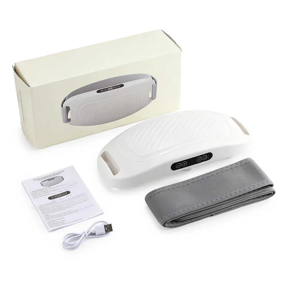 Electric Abdominal Massager Bian Stone Kneading 3-Level Heat Fat Burner 6 Modes Anti-Cellulite Body Shaping Shaking Weight Loss