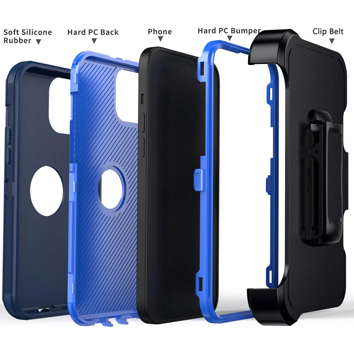iPhone13/13 Pro/13Pro Max Shockproof Phone Case Heavy Duty Soft Protective Cover