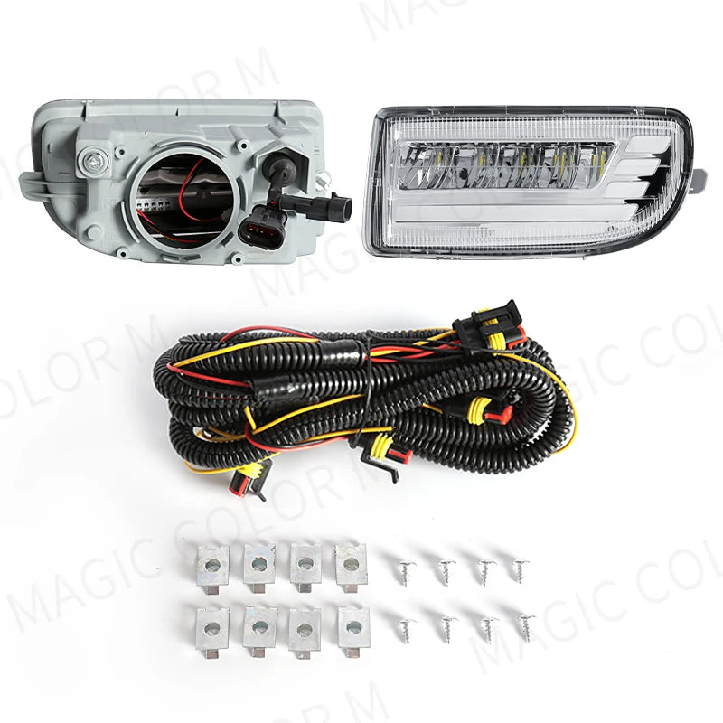 For Toyota Land Cruiser 100 LC100 UZJ100 FZJ10 1998-2008 Car DRL Daytime Driving Light Fog Lamp Turn Signal Driving White Yellow