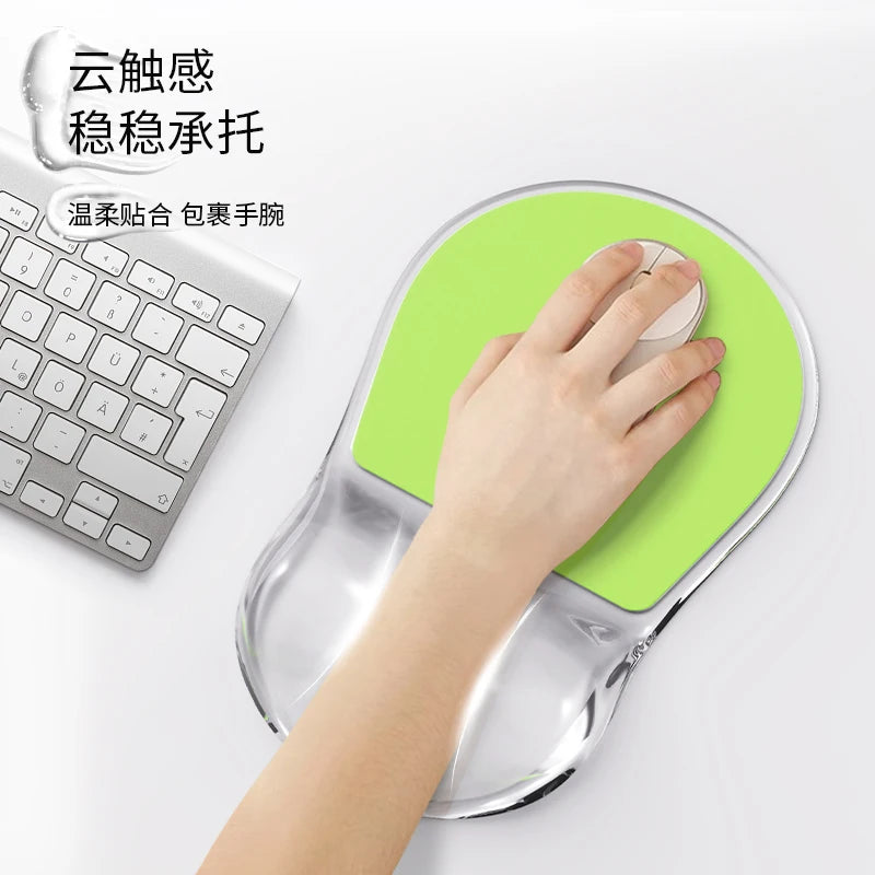 Mouse Pad with Gel Wrist Rest, Ergonomic Comfortable Computer Wrist Support , Pain Relief Mousepad with Non-Slip PU Base
