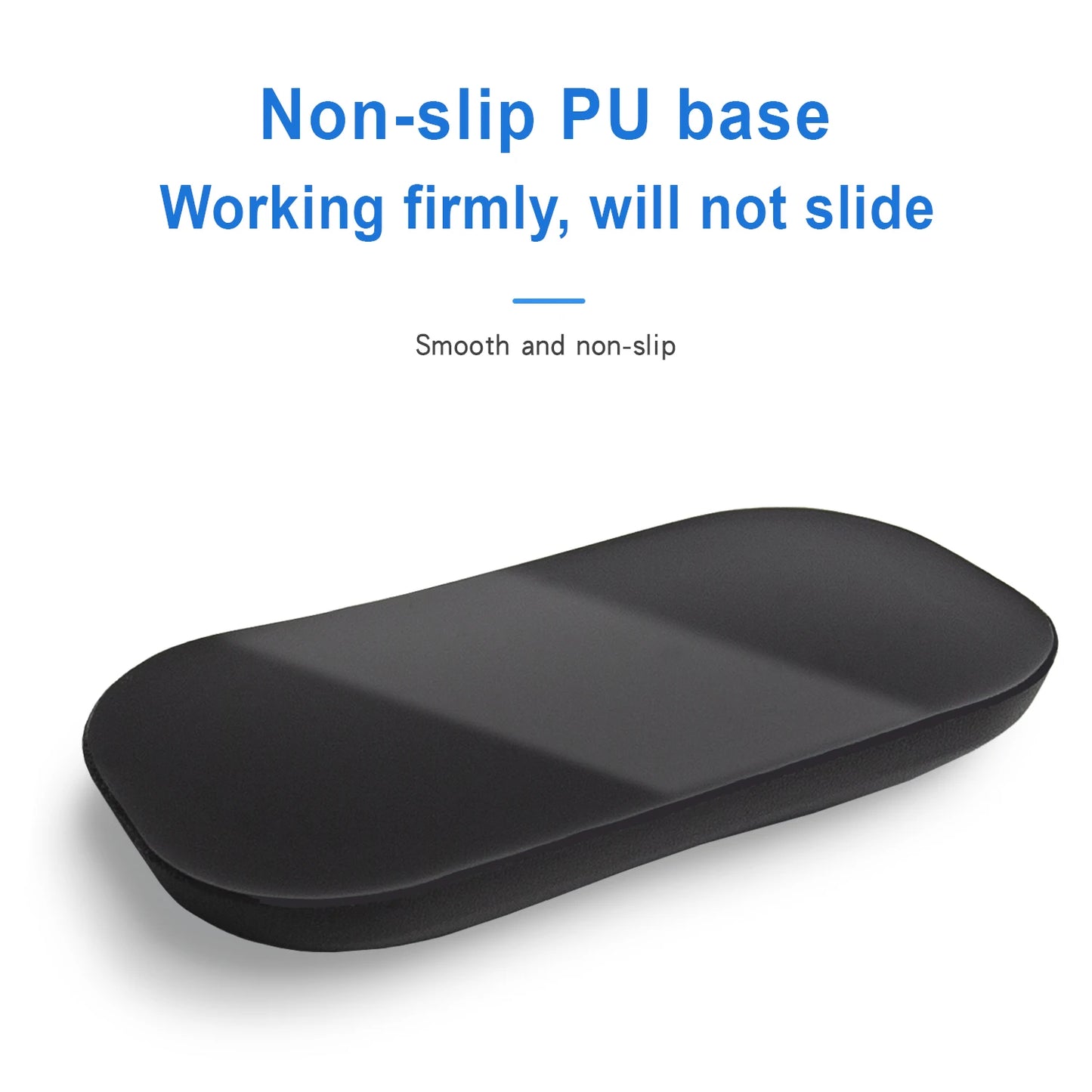 EXCO Silicone Mouse Wrist Rest Support Ergonomic Leather Surface Hand Rest Pad Cushion Non-Slip PU Base for Gaming Office Laptop