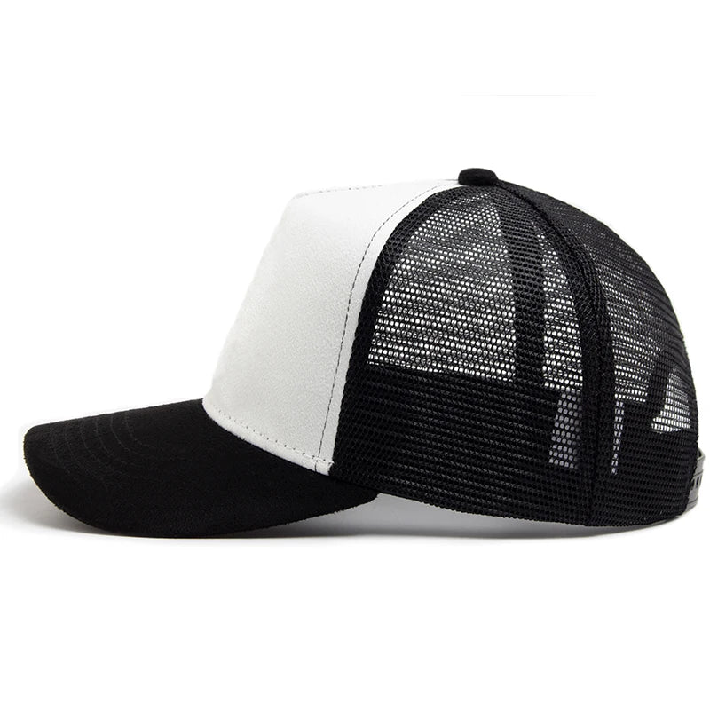 New Summer Suede Trucker Hat Men Mesh Baseball Cap For Visor Sun Fashion Casual Women Snapback Hip Hop Caps Unisex Adjustable