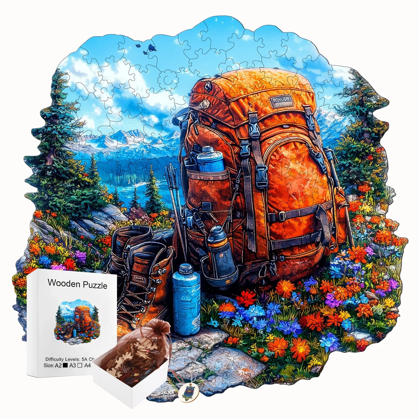 Forests and Lakes Wooden Jigsaw Puzzle Beautiful Wooden Decor Christmas and Halloween Gift Toy For Teen And Kid