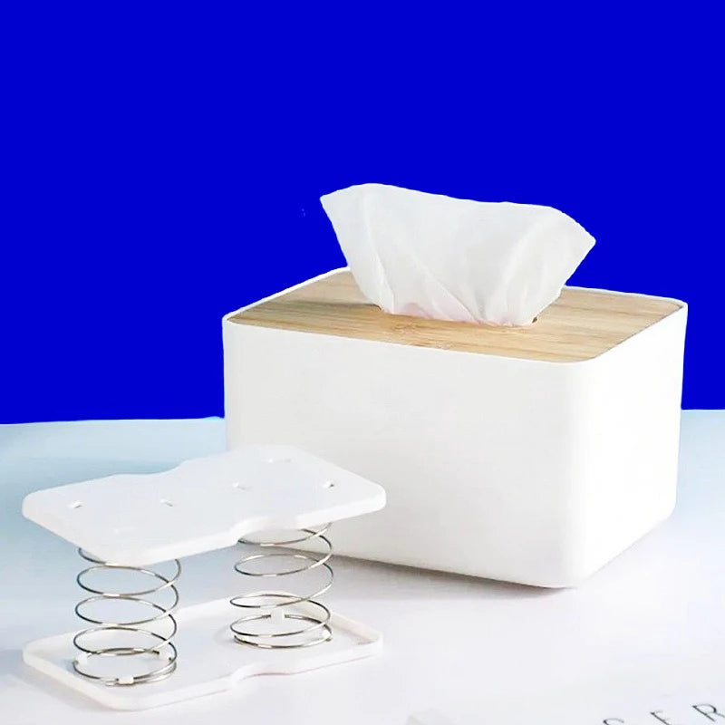 1pc Tissue Dispenser Spring Automatic Lift Spring Loaded Tissue Box Office Home Kitchen Toilet Bracket Kitchen Organizer
