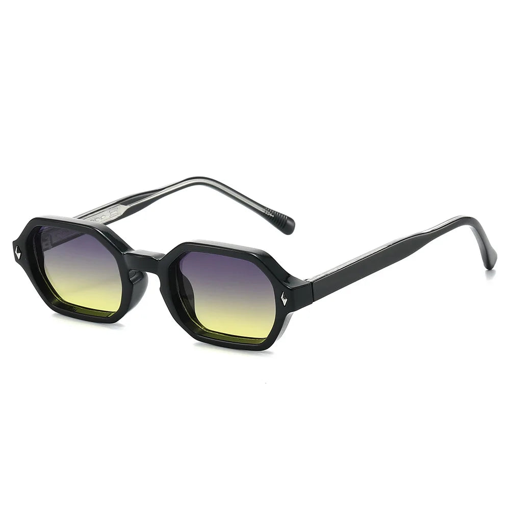 JNPCXI New Fashion Square Punk Sunglasses Men Women Luxury Brand Design Popular Gradient Sun Glasses Travel Eyewear