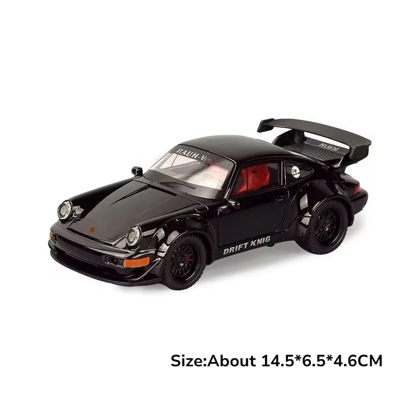 1:32 964 911 Miniature Sportscar Model Diecast Alloy Toys Pull Back Doors Opened Metal Body Vehices Study Decoration Friend Gift