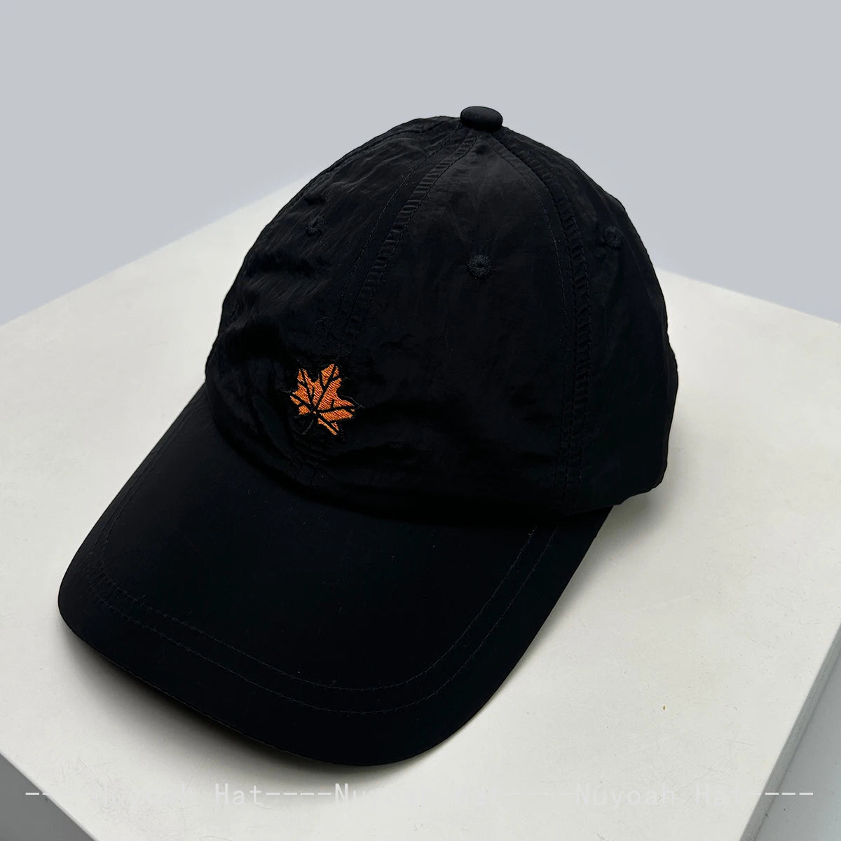 New Unisex Quick Drying Korean Embroidered Maple Leaf Baseball Hats Sunshade Simple Breathable Peaked Caps Versatile Fashion ins