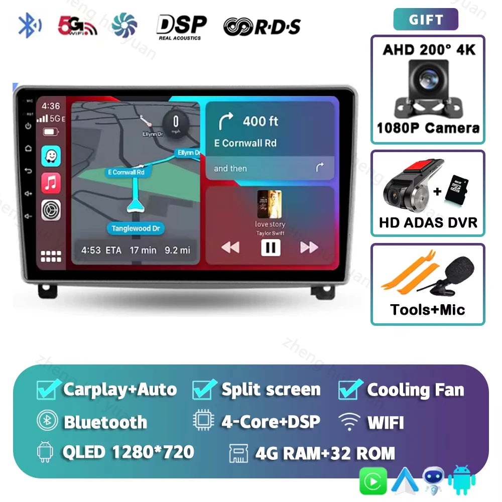 For Peugeot 407 1 2004 - 2011 Android 15 12+256GB CarPlay Auto Car Radio Multimedia Video Player GPS stereo Head Unit 4G WIFI