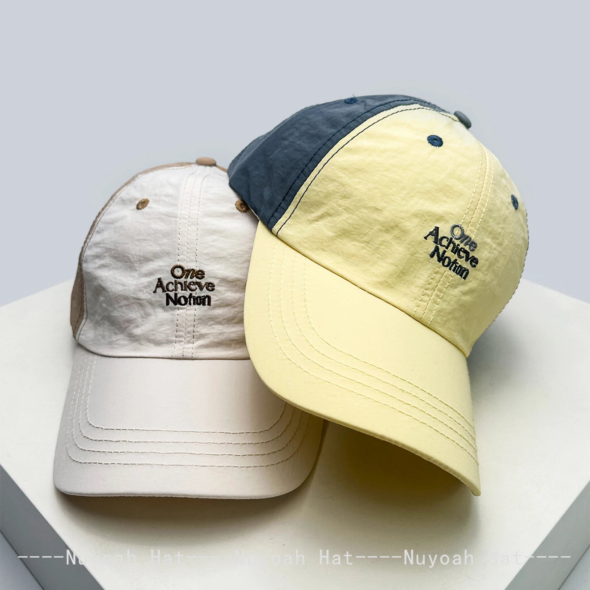 New Men Women Quick-dry Color Block Embroidered Letters Baseball Hats Sunshade Outdoor Versatile Travel Peaked Caps Fashion ins