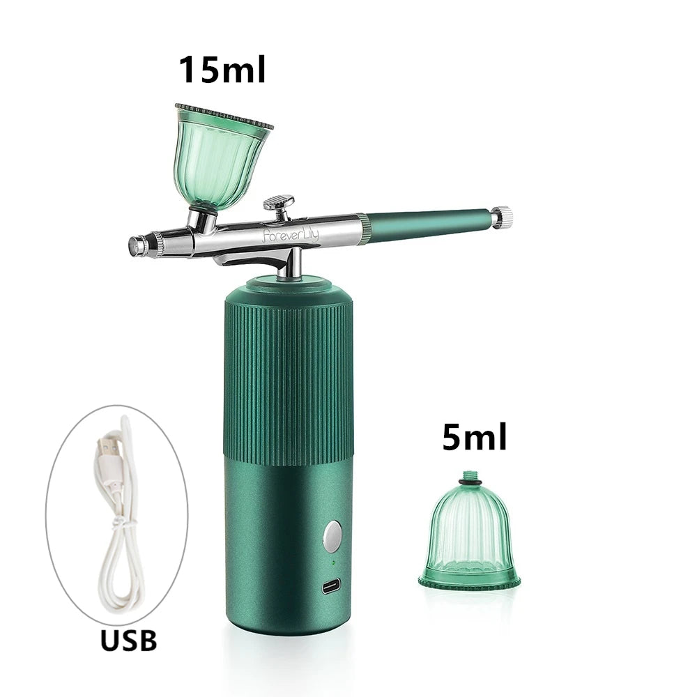 Mini Airbrush Kit For Facial Skin Care Nails Airbrush Makeup Hair Dye Barber Airbrush Machine Cake Pastry Painting Spray Gun