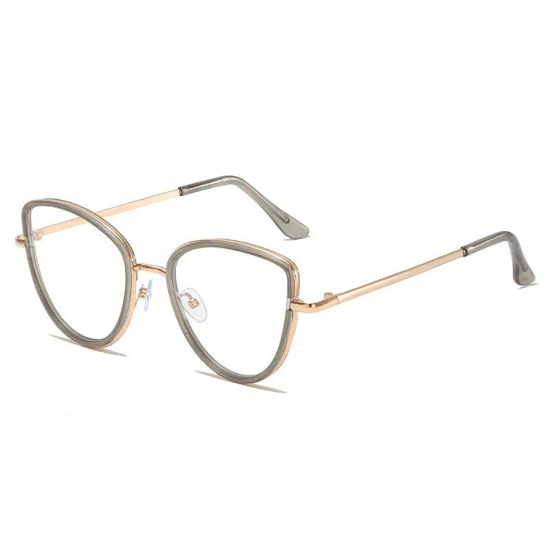 2 in 1  Photochromic Eyeglasses Cat Eye Anti Radiation Eyewear for Women Men