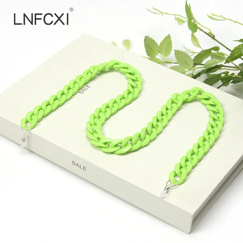 JNPCXI Fashion Acrylic Sunglasses Chains Lanyard Women Men Anti-slip Reading Glasses Chain Cord Neck Strap Rope Fast Shipping