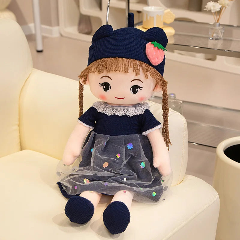 Kawaii Plush Girl Dolls  Soft Stuffed Dolls Lovely Plush Toys Girl Toys Kids Birthday  Gift Hat Skirt Sweetheart Rag Doll
