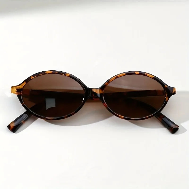 1 pair of women's fashionable glasses, retro oval frame with branch decoration, unisex daily commuting glasses