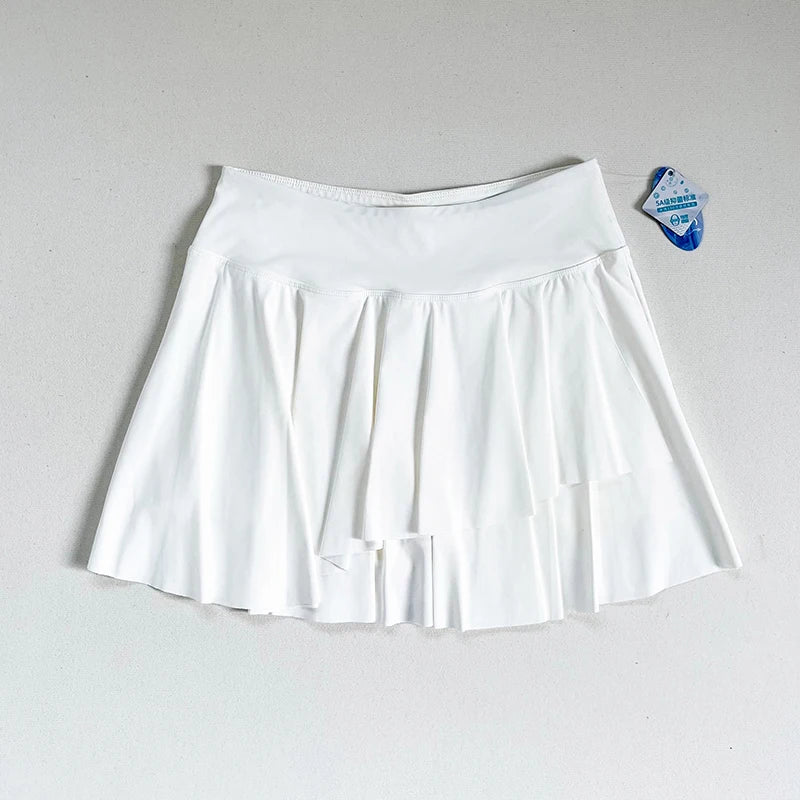Yoga exercise lightweight, quick-drying and refreshing 2-in-1 high-waisted pleated yoga exercise fitness skirt, golf tennis skir
