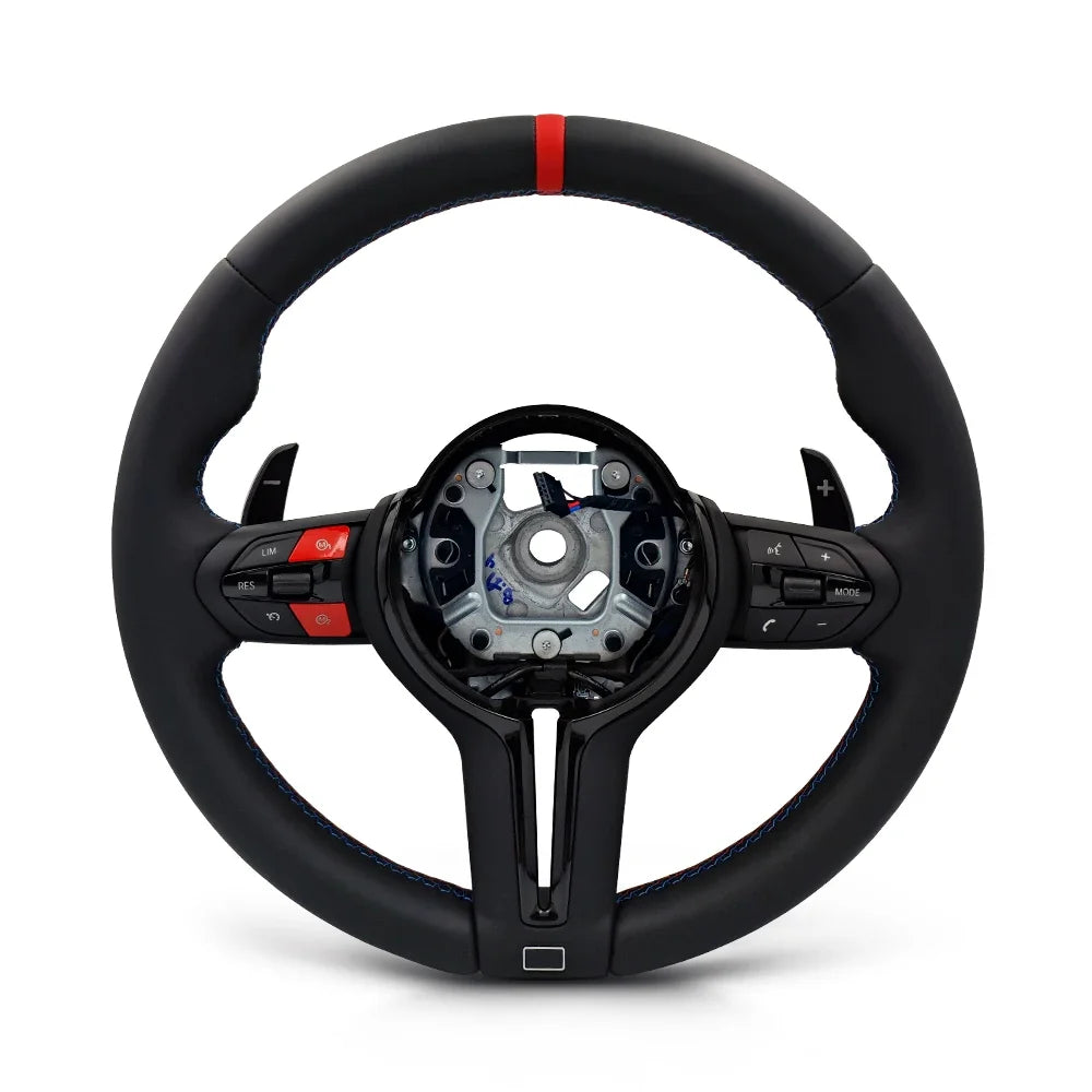 M Sport For BMW Red Blue M1 M2 Button Leather Steering Wheel F07 F10 F11 F12 F20 F21 F22 F25 F26 F30 F32 F36 F80 F82 M3 F80 F82