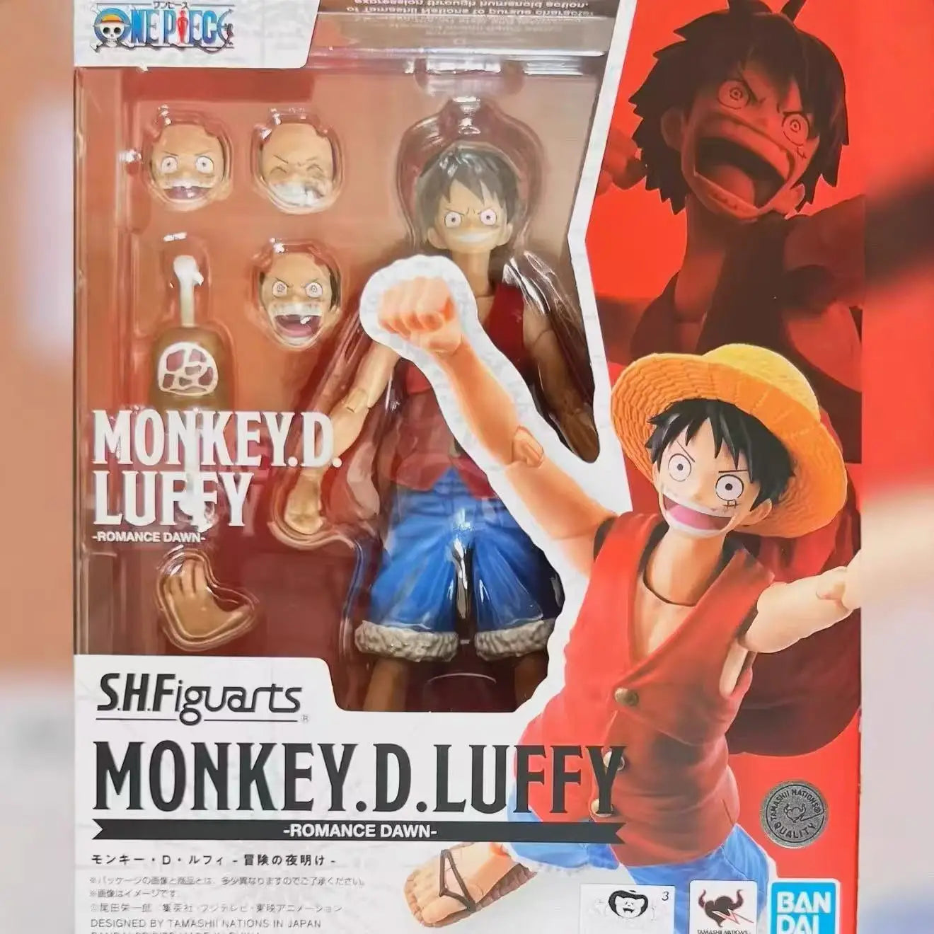 【IN STOCK】Original Bandai S.H.Figuarts One Piece Monkey D. Luffy Romance Dawn 15cm Action Figure Collectible Model