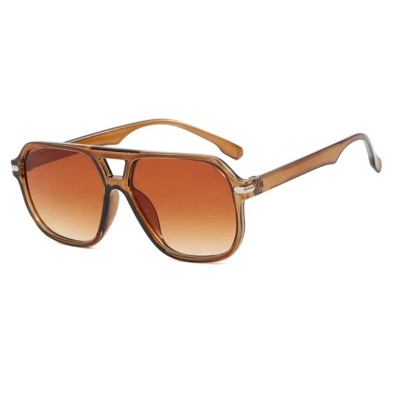 JNPCXI Retro Double Rivet Square Sunglasses Women Luxury Brand Designer Rectangle Fashion Sun Glass Vintage Eyewear Female