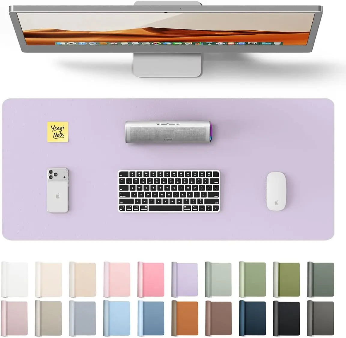 Leather Office Desk Pad Protector,Large Mouse Pad,Non-Slip,PU Leather,Laptop Desk Blotter,Waterproof Writing Pad for Office/Home
