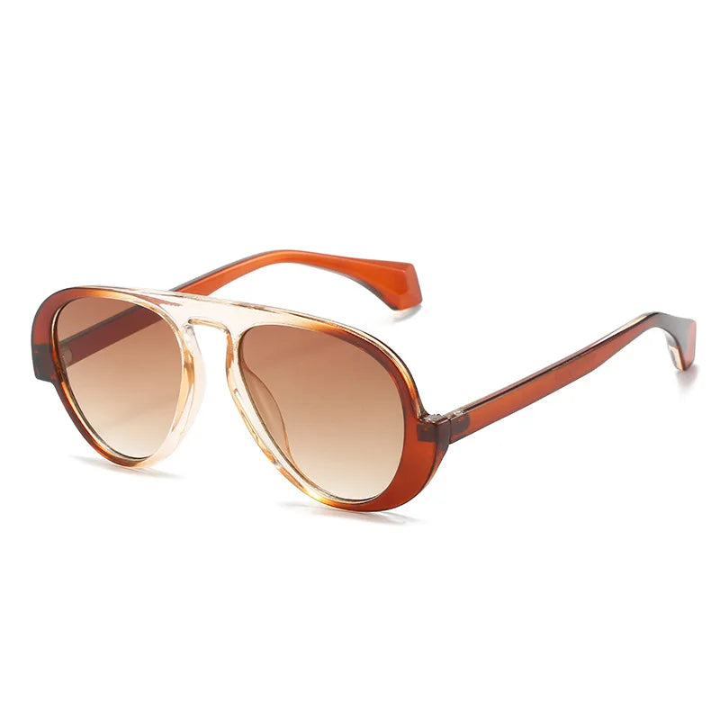 JNPCXI New Retro Round Sunglasses Women Fashion Brand Design Gradient Shades UV400 Men Punk Sun Glasses