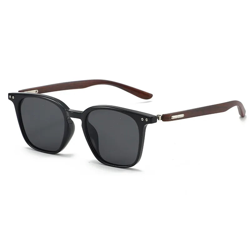 Tortoiseshell Wood Grain Frame Sunglasses for Women Summer Sun Protection High-End Driving Style  Glasses for Men