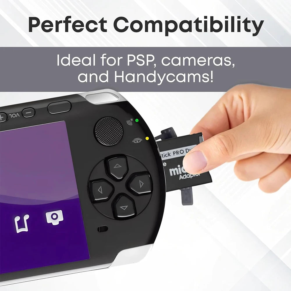 TF to MS Pro Duo Adapter, SD Card Converter for Sony PSP 1000/2000/3000 Gaming