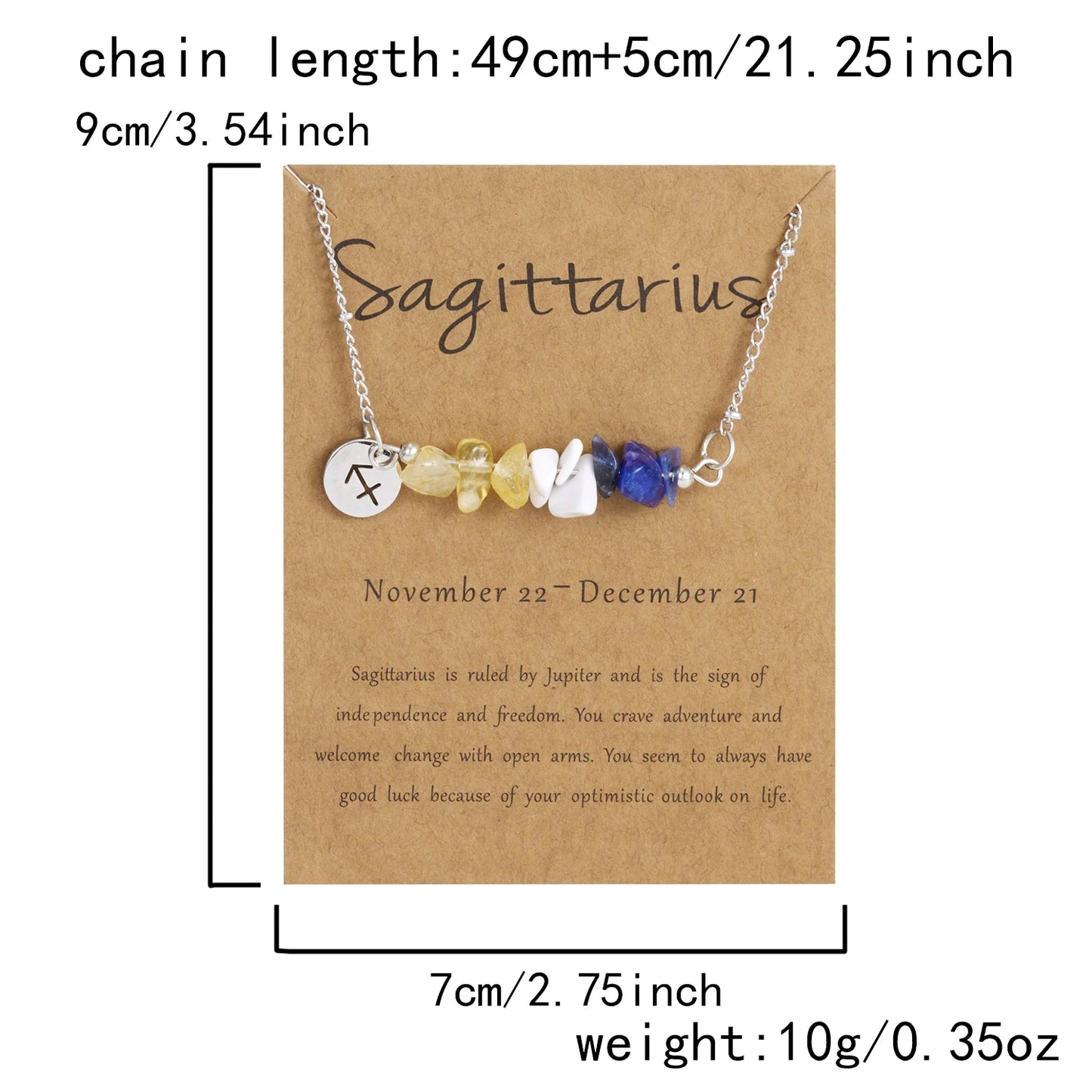 Stainless Steel 12 Constellation Pendant Necklaces for Women Men Irregular Natural Stone Necklace Party Jewelry Birthday Gift