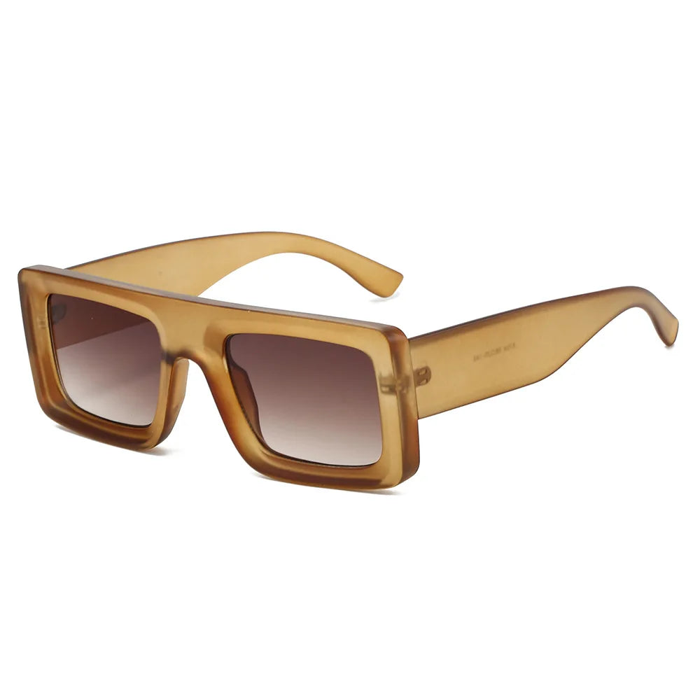 JNPCXI New Square Sunglasses Women Shades UV400 Retro Trending Rivets Men Gradient Sun Glasses