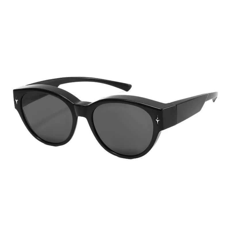 Korean New Style Cat Eye Sunglasses Fever Black Sunglasses Holiday Travel Men and Women Glasses Myopia