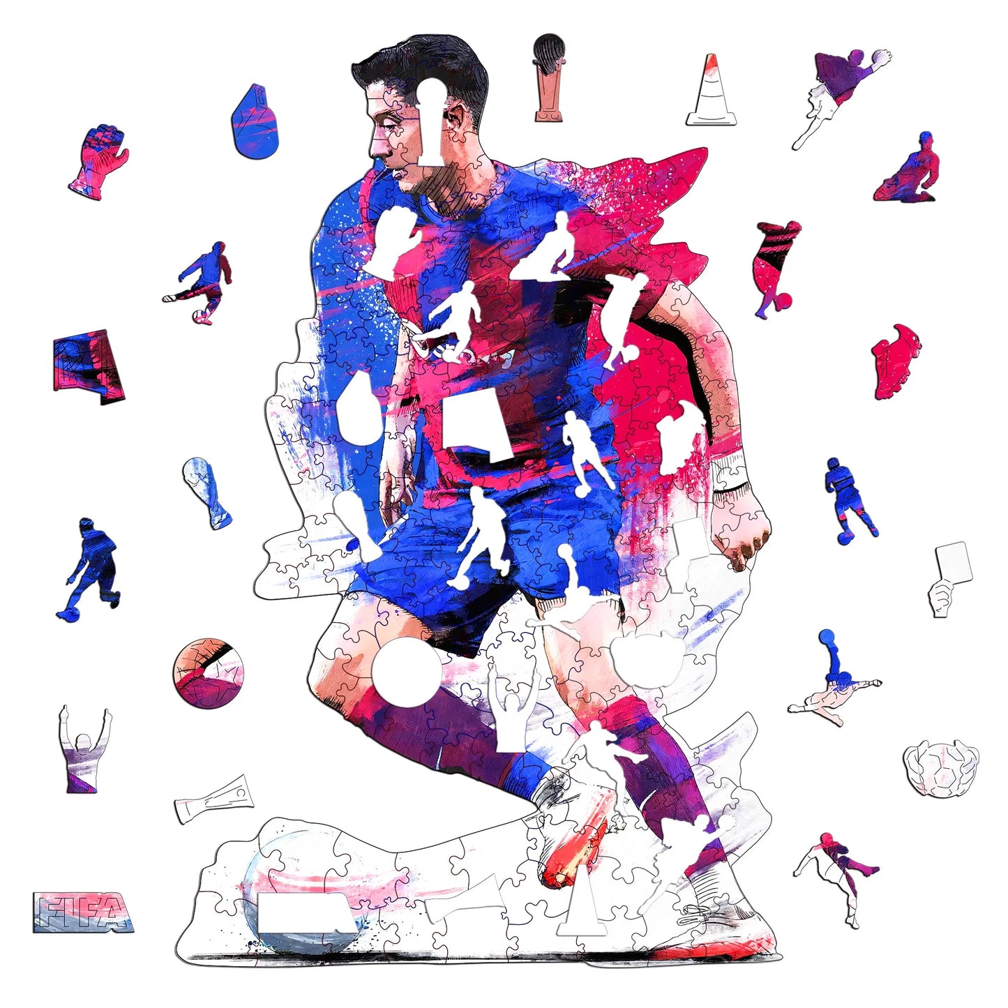 Football Genius Wooden Jigsaw Puzzle Wood Home Decor Painting Christmas and Halloween Gift Toy for Teen and Kid