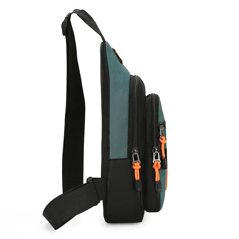 Men's Chest Casual Messenger Bag, Multifunctional Crossbody Shoulder Sling Bag
