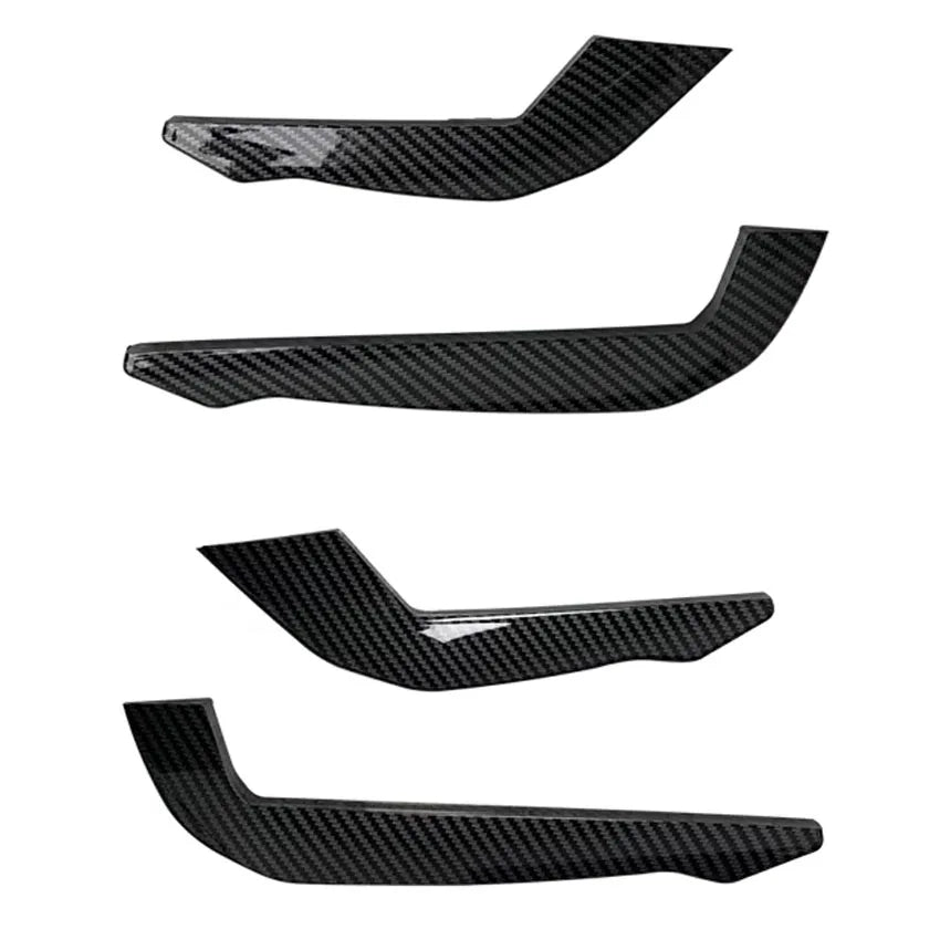 4PCS Air Splitter Trim Bodykits Gloss Balck For Ford Focus St / ST-line MK4 2018 2019 2020 2021 Car Front Bumper Side Spoiler