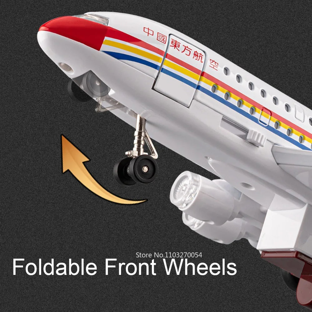 1:32 Sichuan Airline China Eastern Airlines A380 Alloy Diecast Car Model Toy Metal Body Sound Light Pull Back for Boys Christmas