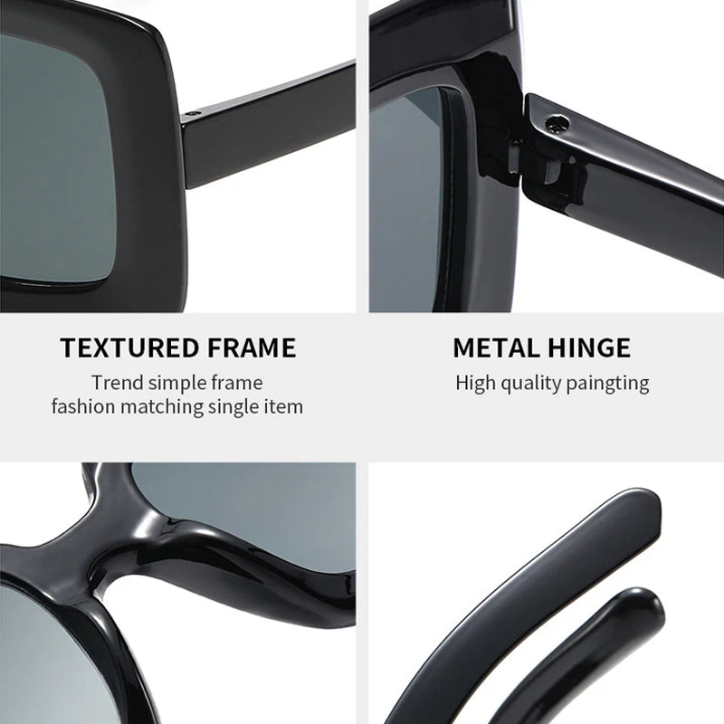 JNPCXI New Square Sunglasses Women Fashion Shades UV400 Men Luxury Gradient Transparent Male Female Sun Glasses