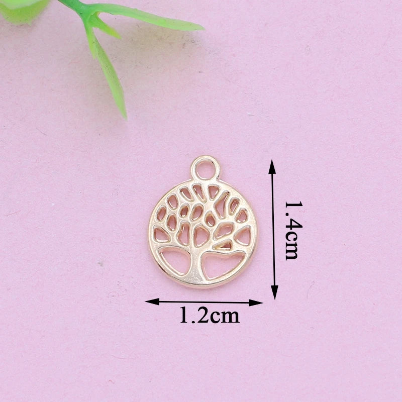 20Pcs Antique Silver Plated Tree of Life Charms Pendants for Jewelry Making Necklace Bracelet DIY Accessories 12x14mm