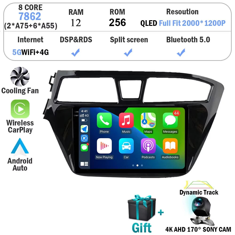 Android 15 For Hyundai I20 LHD 2015 2016 2017 2018 Car Radio Car Multimedia Player Stereo GPS Navigation WIFI 4G BT NO 2 Din DVD