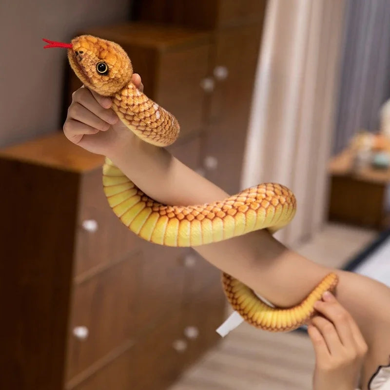 9 Kinds Simulation Snake Plush Toy Lifelike Anaconda Fake Snake Python Model Prank Doll Creative Room Decoration Birthday Gift