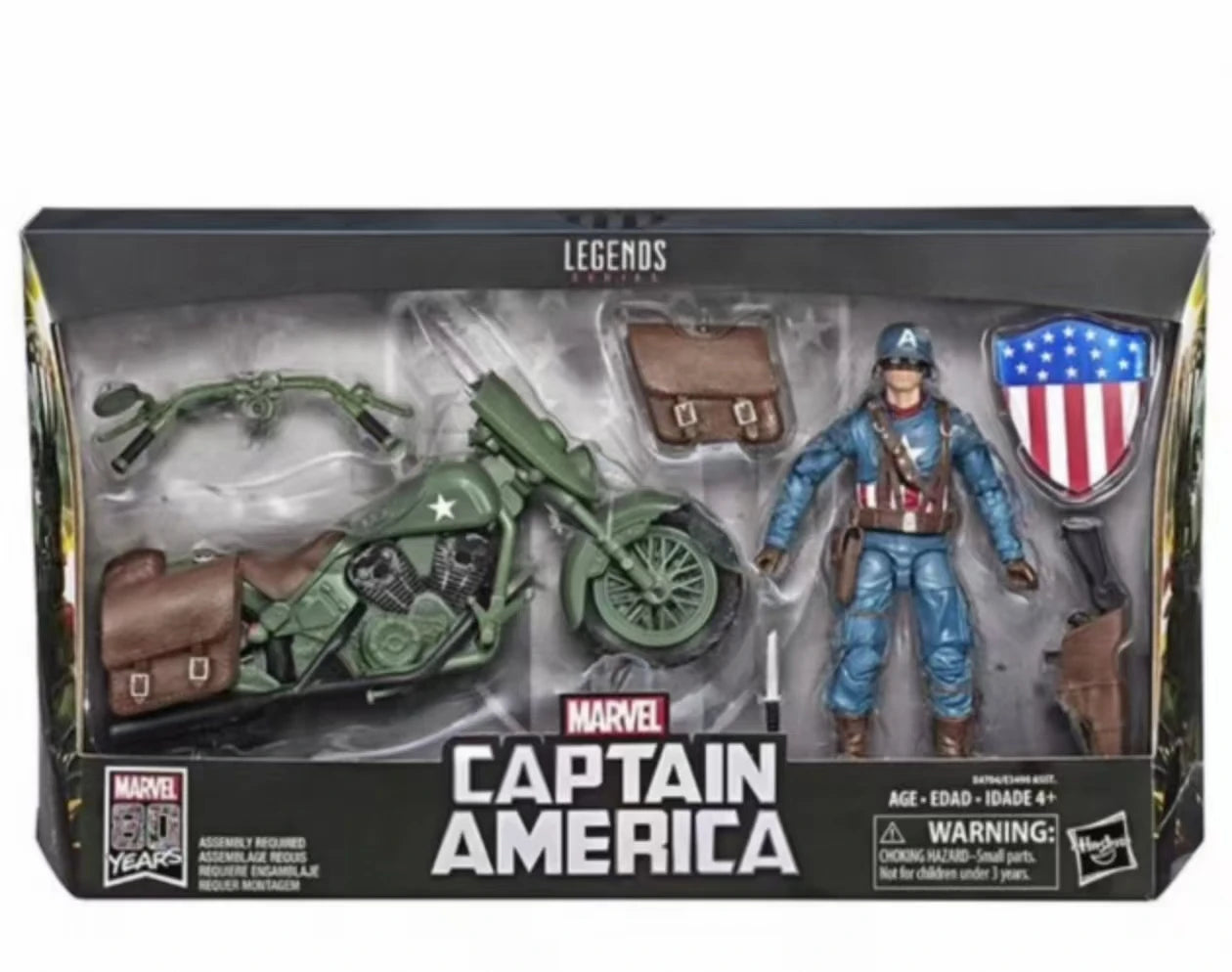 Original Hasbro Marvel Legends Series Captain America Motorcycle Action Toy Figure Collection Model