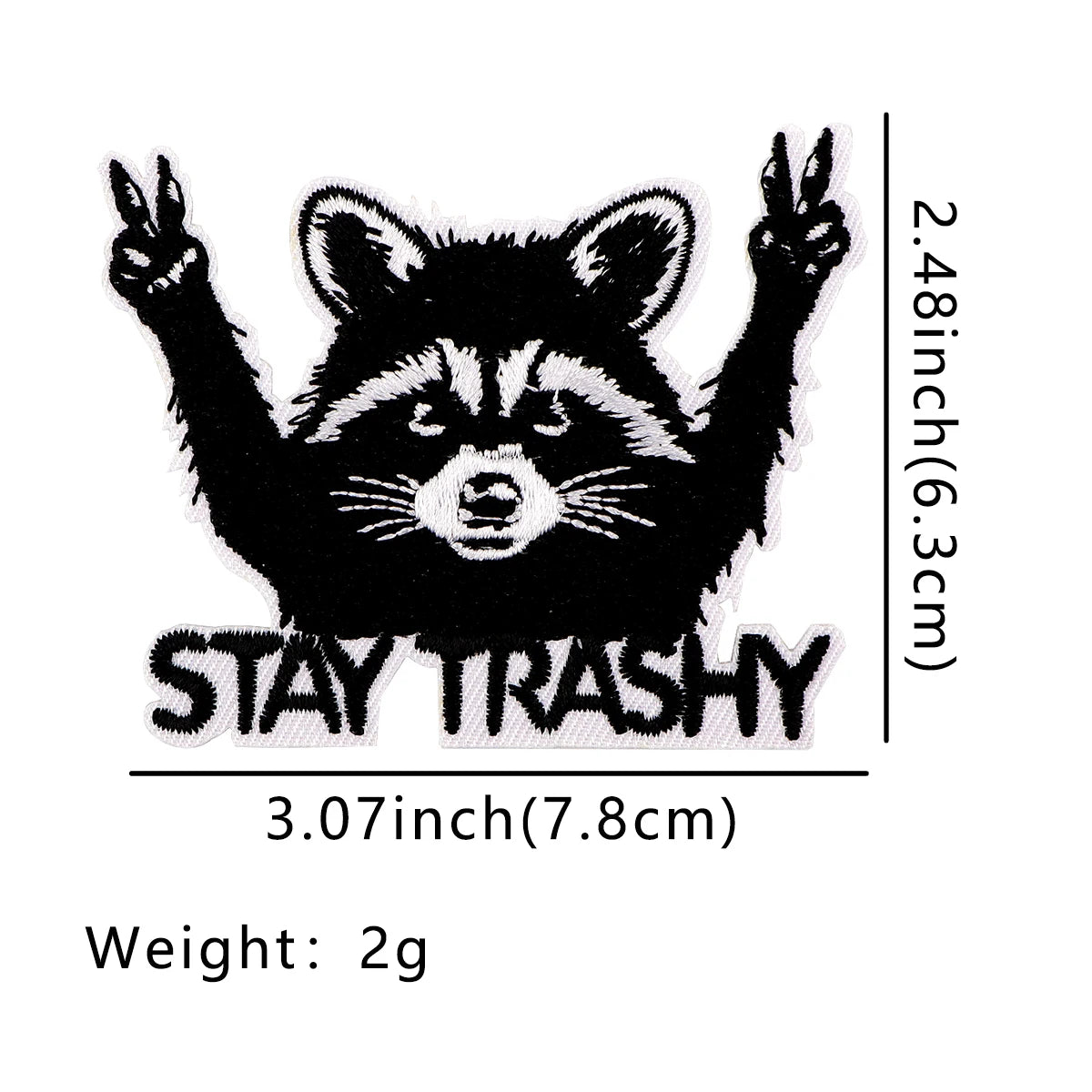 Cute Raccoon Embroidery Patch Funny Quotes Iron On Patches For Clothing Thermoadhesive Patches On Clothes DIY Sew Badges