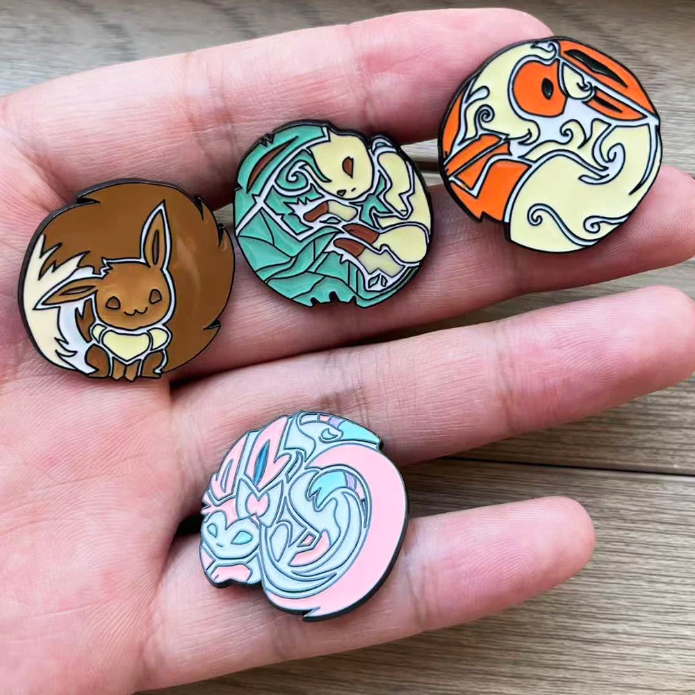 9 PCS Anime Enamel Pins Collect Kawaii Dinosaur Metal Cartoon Brooch Backpack Hat Bag Collar Lapel Badges