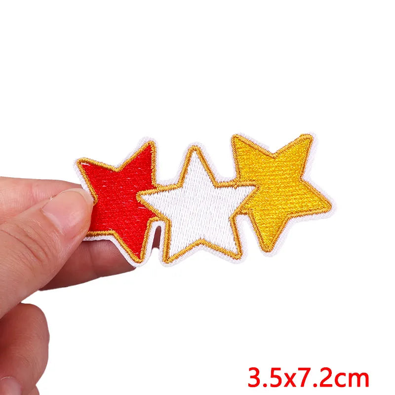 Netherland Oeteldonk Emblem Embroidery Patch Iron On Patches For Clothes DIY Star Heart Carnival For Netherland Embroidery Patch
