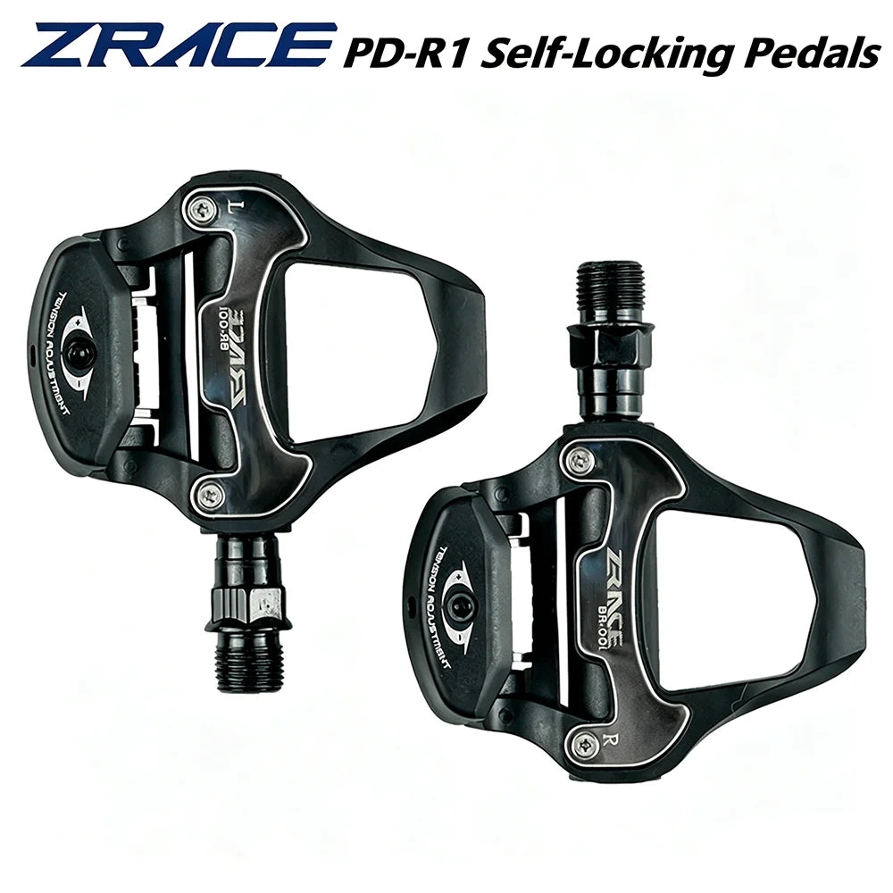 ZRACE PD-R1 Clipless Road Pedals, Self-Locking Bike Pedals Set, Lightweight CNC Alloy for Road