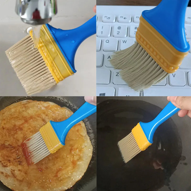 5pcs Paint Brushes with Handles - Durable Plastic Bristles, for Smooth Application, Wall Painting Tools, Paint Brushes for Walls
